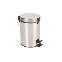 CESTO INOXIDABLE DACCORD  3LTR P/BAÑO TAPA NEGRO