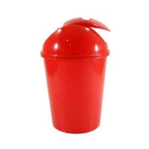 CESTO PVC AGUACLARA 10L TAPA VAIVEN RED