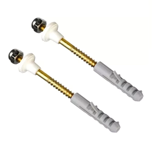 TORNILLO INODORO (x unid) 22/80 BUJE Y TACO BRONCE 22X80