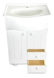 VANITORY LAQUEADO 60 2P.2C.NOVA blanco PRACT VIDRIO S/BAC-   (corredera y liston abajo)