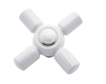 VOLANTE CRUZ PLASTICO BLANCO TIPO LINEA 42 FV SIN INSERTO