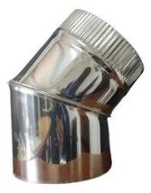 CURVA CHAPA SALAM. 6´ TROMEN INOX  X1 45° 150mm