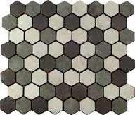 MALLA HEXAGONAL BASALTO MIX  7X7 (29 CM X 23 CM )