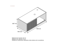 VANITORY COZIMAX  Z102210 "LUGO" VANITORY NEGRO