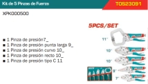 PINZAS KIT DE FUERZA 5 PZ TOTAL TOS23091