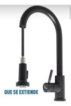 MONOCOMANDO MESADA FLOWTER LOREM fw-22004 NEGRO EXTENSIBLE TIPO BUZIOS *5%