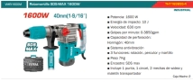 ROTOMARTILLO SDS PLUS 1600W TOTAL TH1163855-4