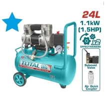 COMPRESOR 24L 1,5HP TOTAL MANDO DIRECTO (SIN ACEITE) TCS1110242-4