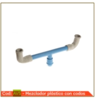 MEZCLADOR PLASTICO CON CODO PVC AV5