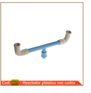 MEZCLADOR PLASTICO CON CODO PVC AV5
