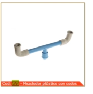 MEZCLADOR PLASTICO CON CODO PVC AV5