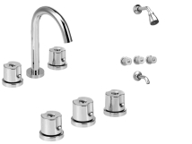 GRIFERIA  BAÑO LAGO BERNA CROMO ducha+lavatorio +bidet  *10% (malba)