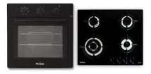 COMBO HORNO NEGRO 7857F + ANAFE NEGRO  6747F FLORENCIA