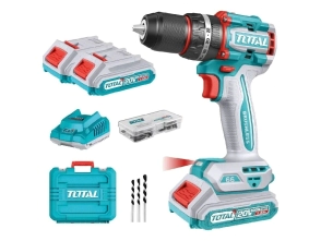 TALADRO INALAMBRICO 20 V TOTAL INDUSTRIAL TDLI20668-4 (MALETIN C/2BATERIA)
