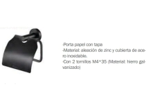 PORTA PAPEL DYLLU NEGRA DTZG1512