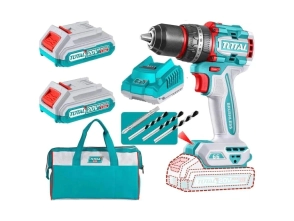 TALADRO INALAMBRICO PERCUTOR 20 V TOTAL INDUSTRIAL TIDLI20558-4 (MALETIN C/2BATERIA)