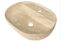 BACHA LOZ IDEAL DE APOYO OVALADA 51X19 MARMOLADA (1 AGUJERO )