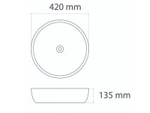 BACHA LOZ IDEAL DE APOYO REDONDA 42 CM MARMOLADA BEIGE