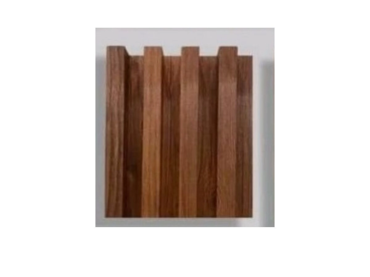 PLACA ACANALADA 2,90MT X 16 CM NOGAL CAOBA ( PVC Y FIBRA DE MADERA )