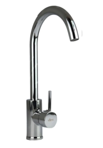 MONOCOMANDO MESADA COCINA VANN BATSI CROMADO ALTO PICO CURVO MOTOR ARG