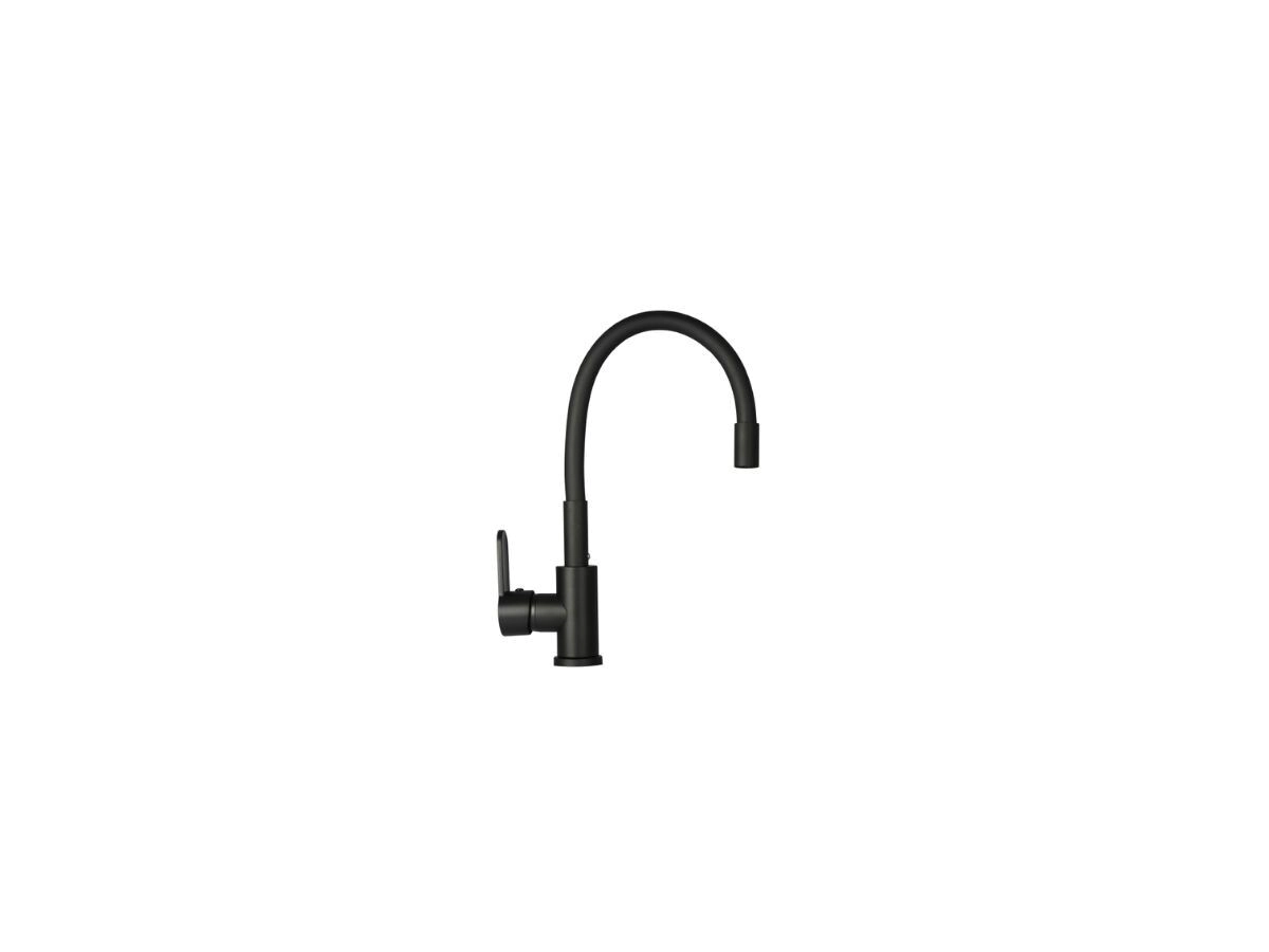 MONOCOMANDO MESADA COCINA VANN BATSI NEGRO ALTO PICO CURVO MOTOR ARG OFERTA