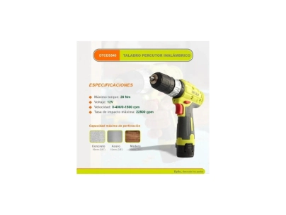 TALADRO INALAMBRICO PERCUTOR 12V DYLLU DTCDS540