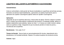 CAUCHOGOMA 1LT SELLADOR IMPRIMACION (1 litro cada 10m2)  LIQUITECH *7%