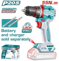 TALADRO INALAMBRICO 20 V SIN BATERIA  TOTAL INDUSTRIAL TDLI205581