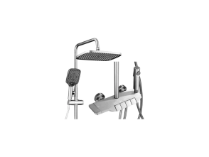 GRIF DUCHA MOZART EXTERNA CON BARRAL PIANO LUJO EXT.CROMO cod 6926 c/duchad+flor cuadrada *15%