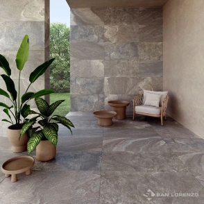CERAMICO SAN LORENZO 45,3X45,3 ARDESIA GRIS  2,255 MTR2XCAJA GRIS CON VETA