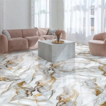 CERAMICA SAN LORENZO 45,3X45,3 FALCOM GOLD MARMOL BRILLANTE 2,255MTR2XCAJA SIMIL MARMOLEADO VETEADO