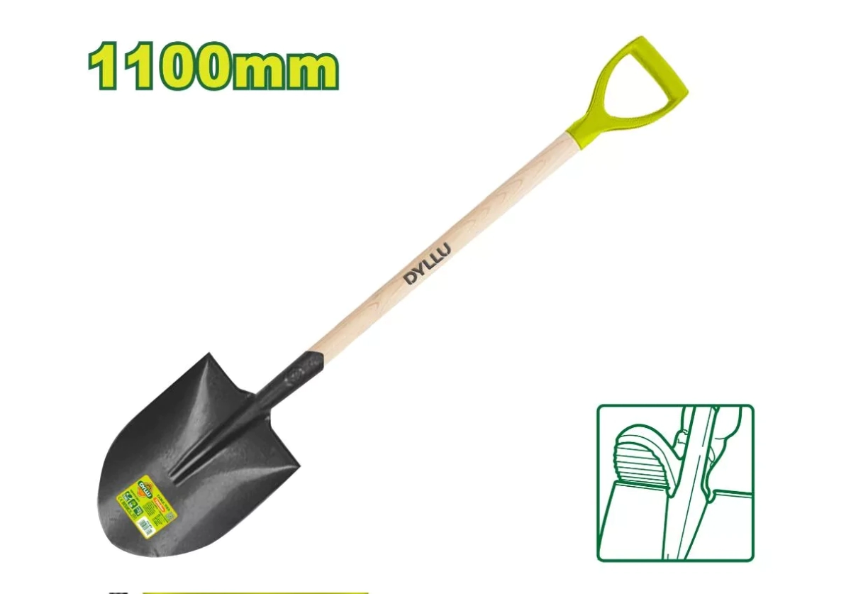PALA PUNTA CORAZON DE ACERO CON MANGO 1100mm DYLLU DTSE1327