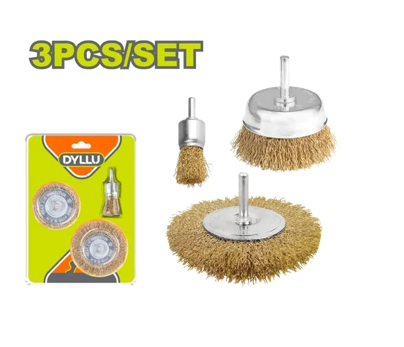 CEPILLO DE BRONCE SET 3PZ DTCE6402 DYLLU