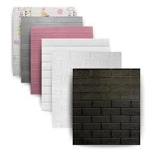 PLACA SIMIL SUBWAY NEGRO 3D 70CM X 77 CM AUTOADHESIVAS *HOLZBODEN* *10 %