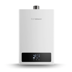 CALEFON ORMAY DIGITAL  TIRO FORZADO 14L GN, BL  TFN-14B touch-reg temp+apto solar+kit instalacion