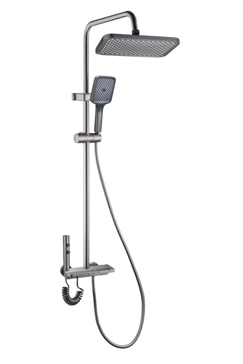 MONOC DUCH EXT LITIUM  INTELIGENTE C/ TECLA CROMADO PIANO