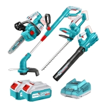 KIT MOTOSIERRA+BORDEADORA+CORTACERCO+SOPLADOR DE HOJAS TOTAL TOSLI250496-4