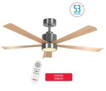VENTILADOR TECHO LILIANA 60W SILVER LUZ DIGITAL VTHM935R