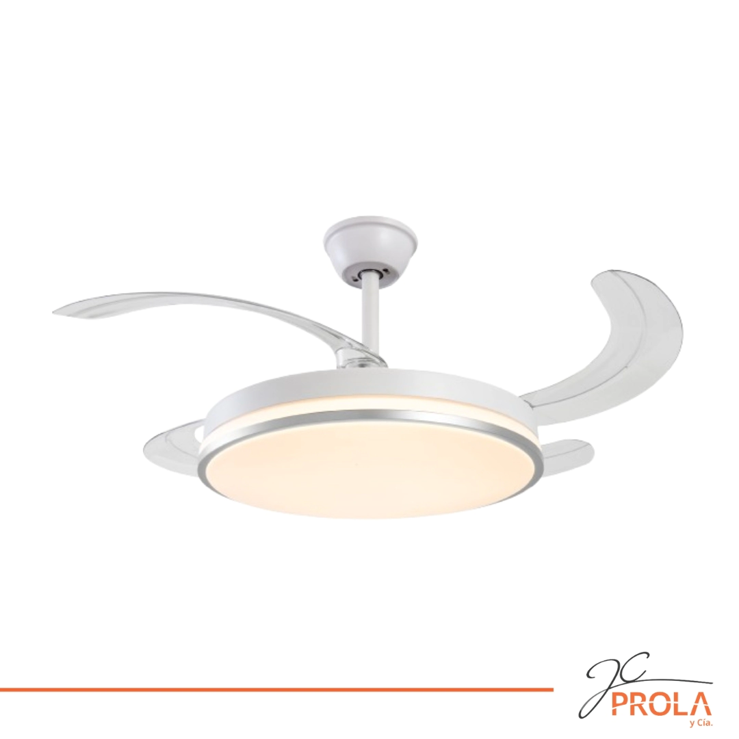 VENTILADOR TECHO EVEREST RETRACTIL FXY-42B 4PaLA+led+35w+contr remoto      *6%