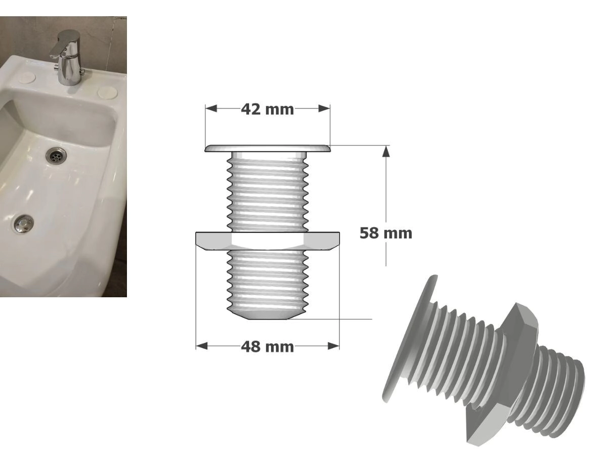 CUBRE AGU BLANCO ABS REDONDO  BLUKIT K521501