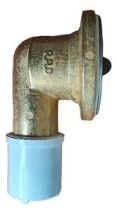 SOPAPA BAÑO/CODO,  BRONCE,  RAO,  ADAPTADOR DE  PVC 40MM