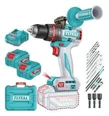 TALADRO INALAMBRICO PERCUTOR 42 V 99Nm TOTAL INDUSTRIAL TIDLI429982-4 (MALETIN C/2BATERIA)