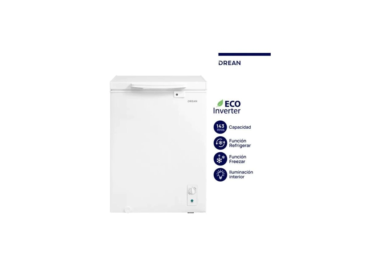 FREEZER DREAN INVERTER FHDR143CB BL 142L HORIZONTAL