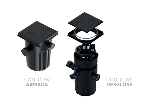 CAMARA DESENGRASADORA WATERPLAS NEGRA C/CANASTO   COD CDW