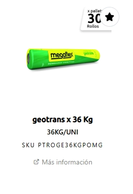 MEMBRANA GEOTEXTIL (TRASITABLE)  MEGAFLEX 36KG