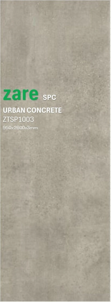 PLACA SIMIL MARMOL ZARE,  95cm X 2,60,  3mm,  URBAN,  CONCRETE, *ZTSP1003*  *STOCK* MODELO 2027