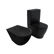 COMBO LOZA PEIRANO STONE BLACK, 3 PIEZAS (INODORO+BIDET 3A+MOCHILA )  (TIPO INSPIRA)
