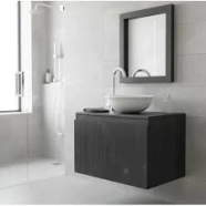 VANIT DIELFE 60cm,  COLGAR,  GRIS ARCILLA,  MELA 2 PUERTAS MESADA SIMIL MARMOL *SIN BACHA*