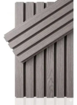 PLACA WALL PANEL 2,90MT X 16 CM GRIS VETEADO ( PVC Y FIBRA DE MADERA )