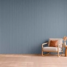 PLACA WALL PANEL 2,90MT X 16 CM AZUL ( PVC Y FIBRA DE MADERA )